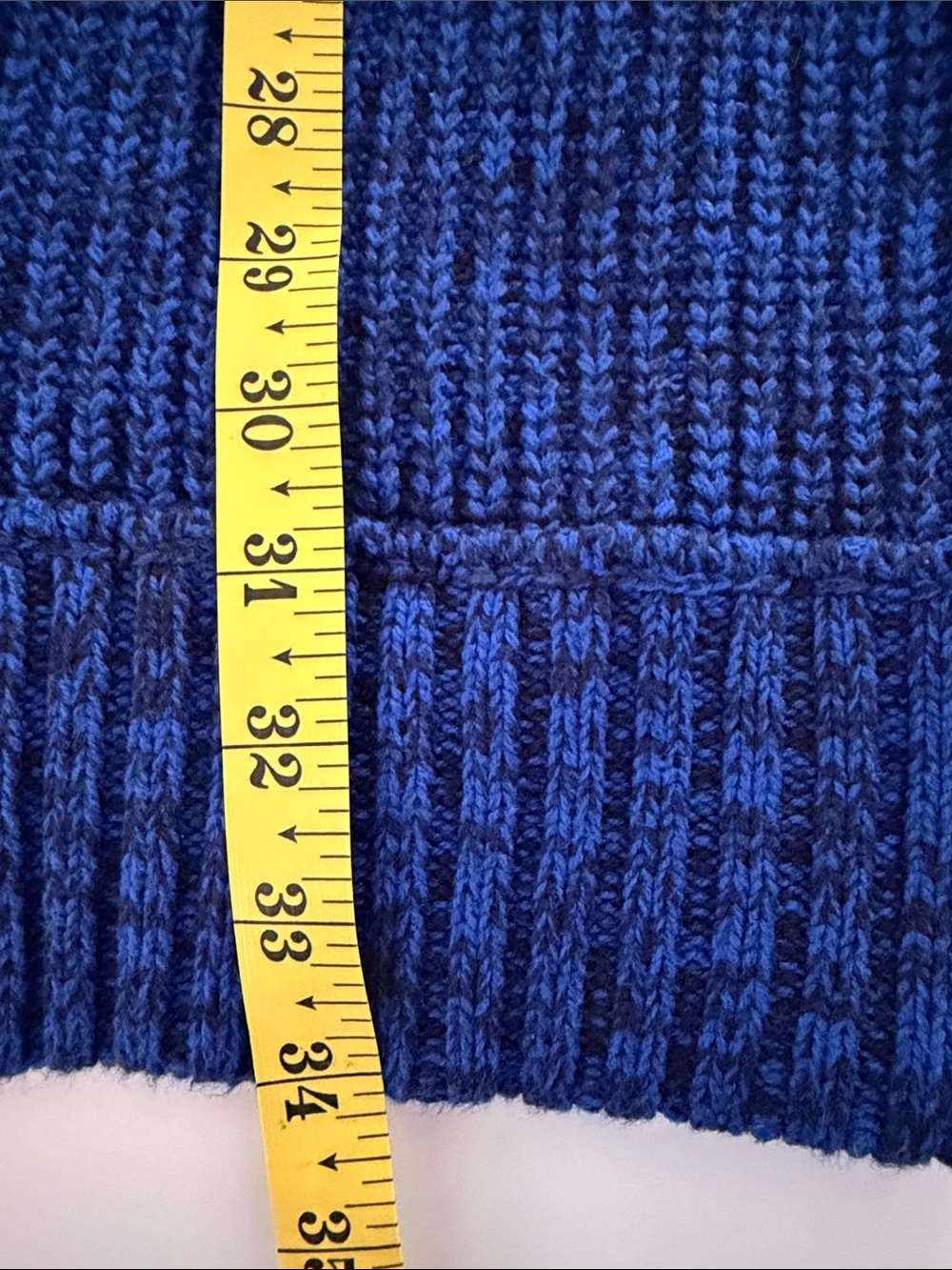 Free People Cobalt Blue Oversized Open Front Chunky Knit Cardigan Sweater L - Picture 7 of 9
